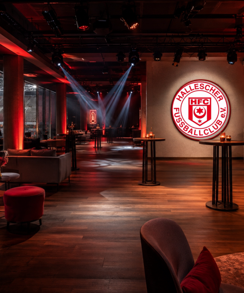 Business-Lounge im Leuna-Chemie-Stadion Halle (Saale) – Eventlocation für Firmenfeiern bis 400 Gäste